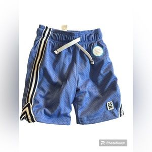 Carter’s boys mesh drawstring shorts in blue| Size: 4